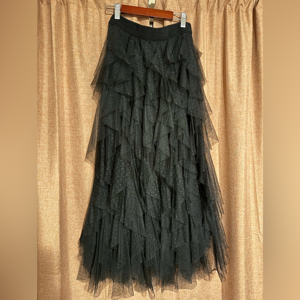 Anthropologie Cherí ruffled tulle skirt